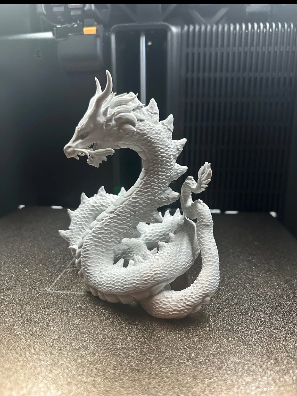 White Dragon Sculpture Figurine - Decorative Home Accent